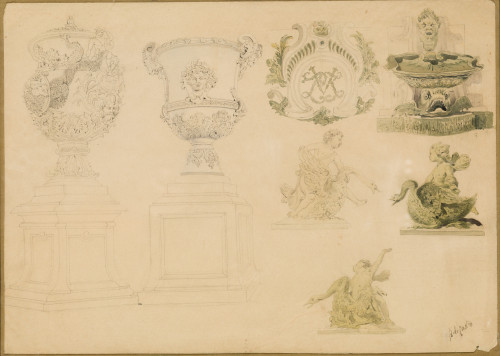PAUL DE CASTRO, "Diseños ornamentales de grandes vasos y fu
