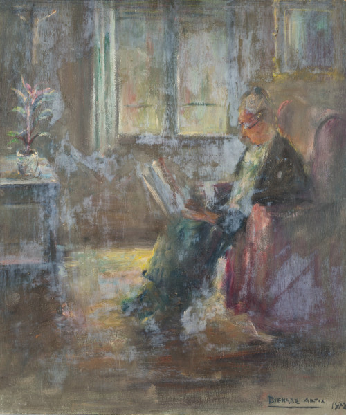 BERNARDINO BIENABE ARTIA, "Contraluz amortiguada", 1972, Ól