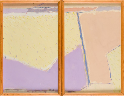 JUAN  LEYVA, "Paisage (sic) Zamarramala", 1981, Óleo sobre