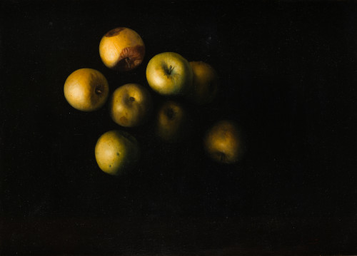 CRISTÓBAL TORAL, "Manzanas", 1974-75, Óleo sobre lienzo