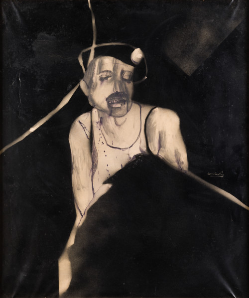 MIGUEL ÁNGEL  LOMBARDÍA, "Sin título", Técnica mixta sobre 