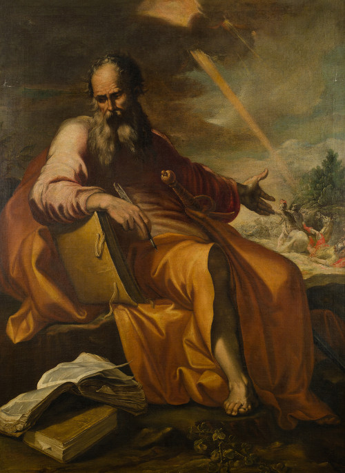 ESCUELA CORDOBESA, "San Pablo", Óleo sobre lienzo