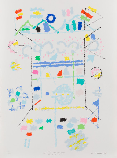 MANUEL HERNÁNDEZ MOMPÓ, "España con Europa", 1985, Litograf