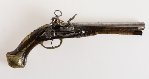 Pistola Ripoll pedernal S. XVIII