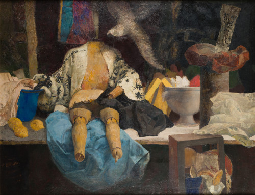 ANTONIO ZARCO, "Bodegón del maniquí", Óleo sobre lienzo