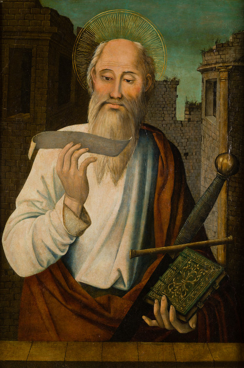 ESCUELA CASTELLANA, "San Pablo", Óleo sobre tabla