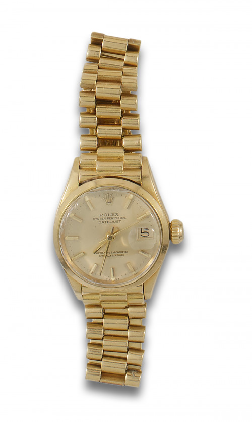 RELOJ ROLEX OYSTER PERPETUAL DATEJUST DE PARA SEÑORA EN ORO AMARILLO