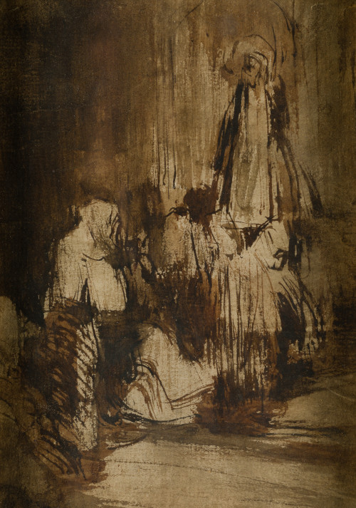 EUGENIO LUCAS VELÁZQUEZ, "Composiciones", Tintas sepia sobr