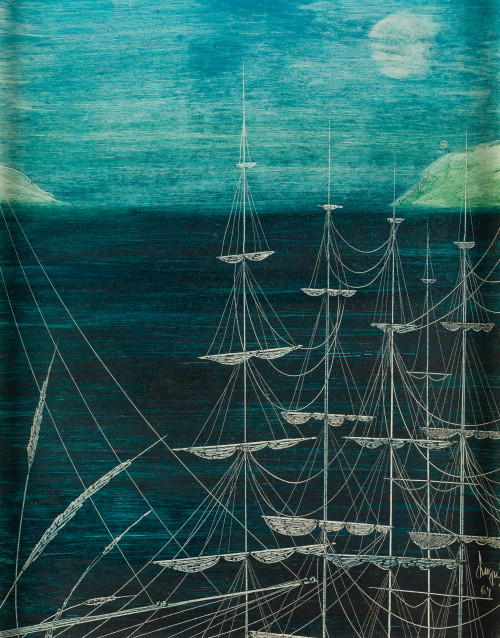 URBANO  LUGRIS VADILLO, "Mástiles de barcos", 1964, Técnica