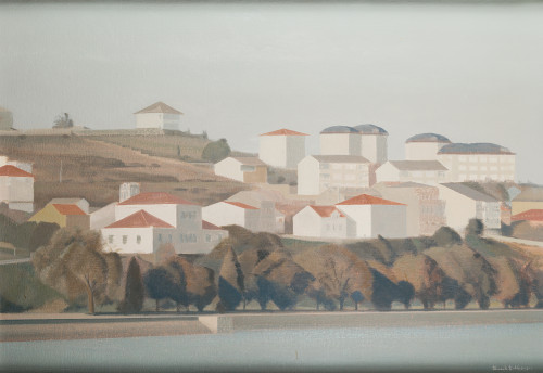 FERNANDO BABIO, "Vista de Sada", 1990-92, Óleo sobre tela p