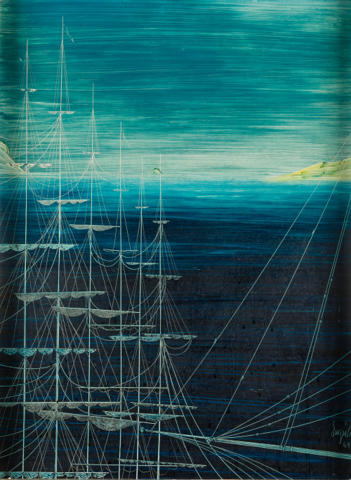 URBANO  LUGRIS VADILLO, "Mástiles de veleros", 1964, Técnic