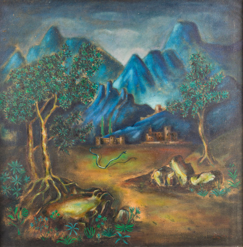 JOAN PONÇ, "Paisaje del Bruc", 1951, Óleo sobre lienzo