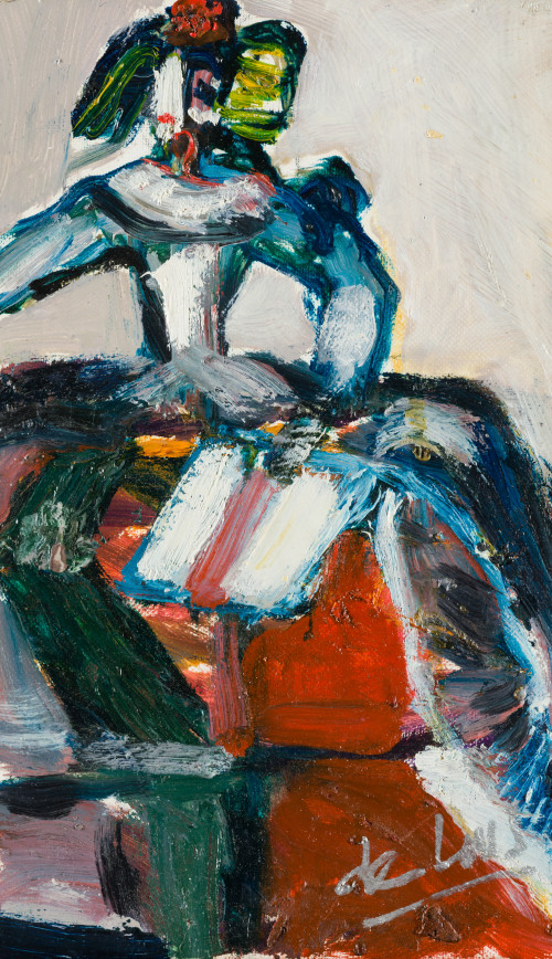 DE LUIS , "Menina", Óleo sobre lienzo