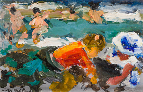 VIVES  MARISTANY, "Escena de playa"