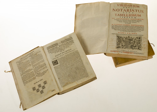 "Viridiarium artis Notariatus", dos tomos, 1704-1706