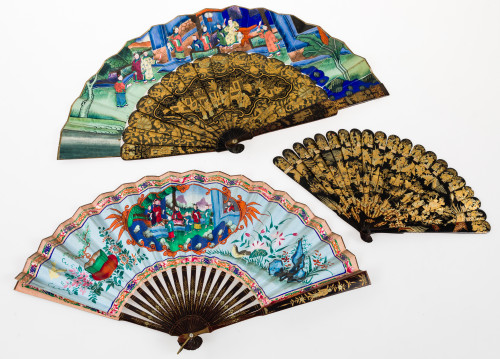 Abanico de baraja de laca, Cantón, China, pps.S.XX