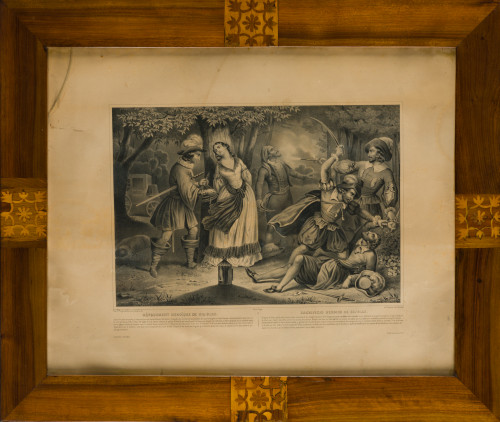 Conjunto de cuatro marcos Reina Gobernadora con marqueteria