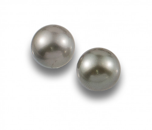 PENDIENTES DE PERLAS TAHITÍ Y ORO BLANCO