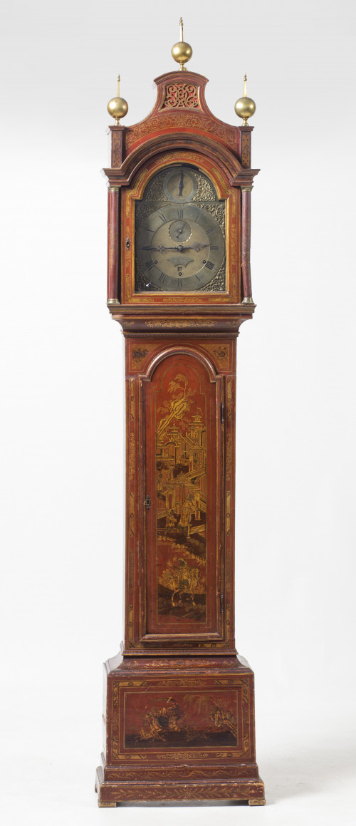 Reloj de caja alta estilo Reina Ana, S. XIX