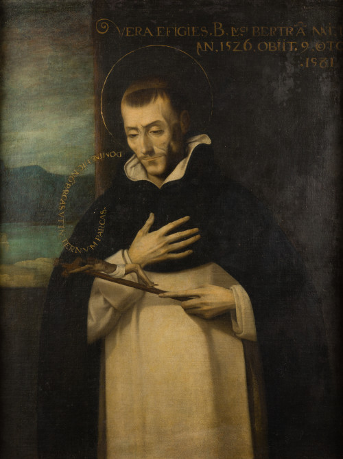 JUAN SARIÑENA, "San Luis Beltrán", Óleo sobre lienzo.