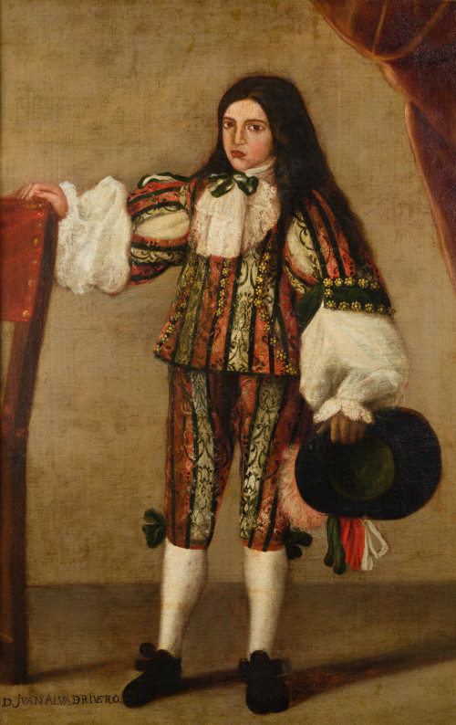 ESCUELA  VIRREINAL, "Retrato de don Juan Alba de Rivero", Ó