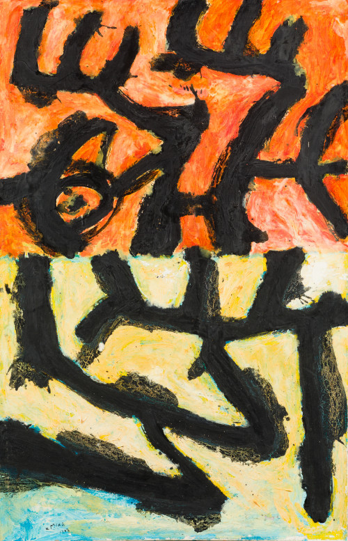 VÍCTOR MIRA, "Sin título", 1983, Técnica mixta sobre lienzo