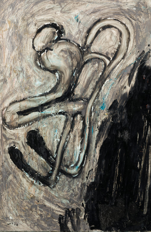 VÍCTOR MIRA, "Figura y turbulencia", 1988, Óleo sobre lienzo