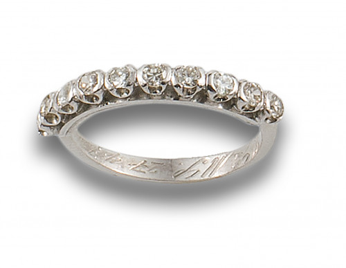 MEDIA ALIANZA DE DIAMANTES Y ORO BLANCO