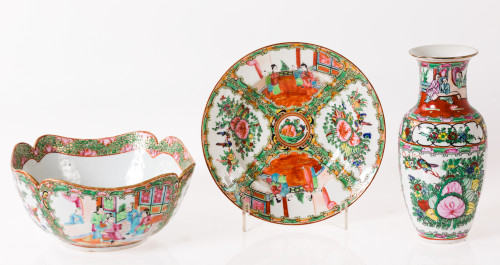 Cuenco en porcelana de Cantón, China, S. XX
