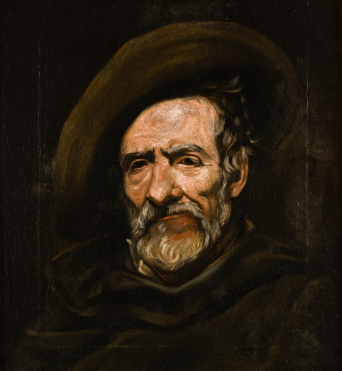 ESCUELA ESPAÑOLA, "Retrato masculino", Óleo sobre lienzo