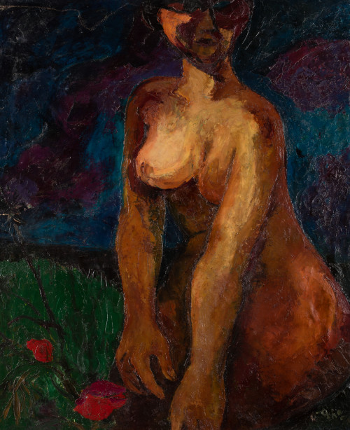 LUIS GARCÍA OCHOA, "Desnudo", Óleo sobre lienzo