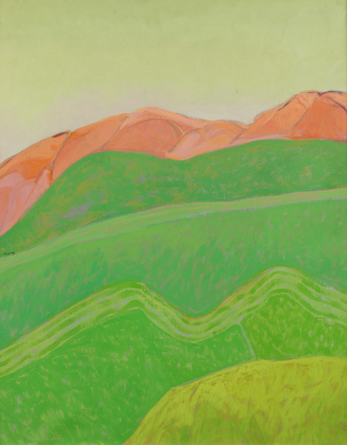 MANUEL  MARTOS, "Verdes y sierras", Óleo sobre lienzo