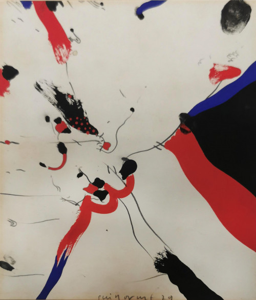 JOSEP  GUINOVART, "Sin título", 1979, Tintas y grafito sobr
