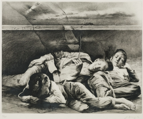 EDUARDO NARANJO, "Los emigrados", 1992, Grabado