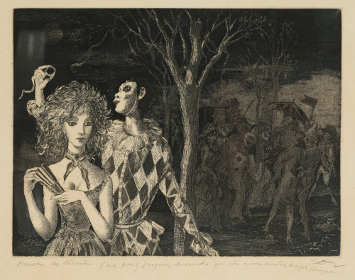 RICARDO SUMMERS YSERN (SERNY), "Sin título", Grabado