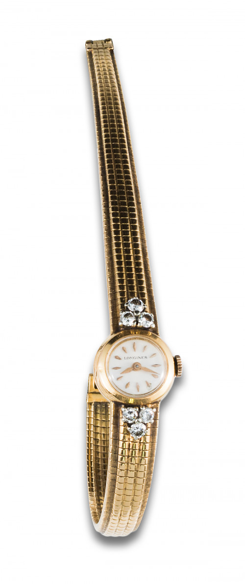 RELOJ DE DAMA LONGINES DE ORO AMARILLO Y DIAMANTES