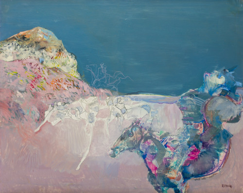 OSCAR  ESTRUGA, "Sin título", Óleo sobre lienzo