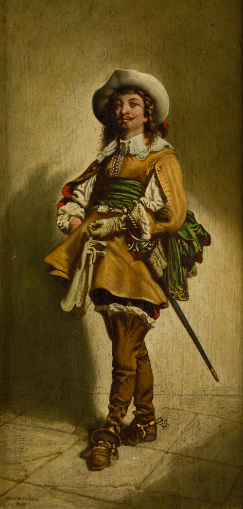 ESCUELA ESPAÑOLA, "Mosquetero" / "Soldado", Pareja de óleo