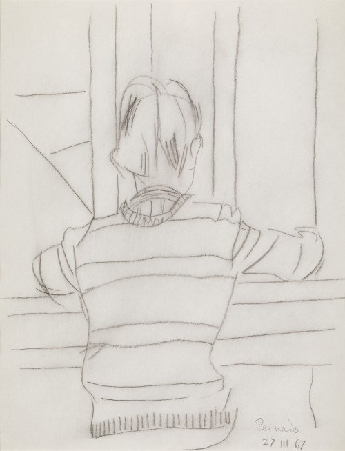 JOAQUÍN PEINADO VALLEJO, "Niño de espaldas", 1967, Grafito 