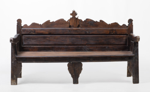 Banco de pino teñido, España, S.XX