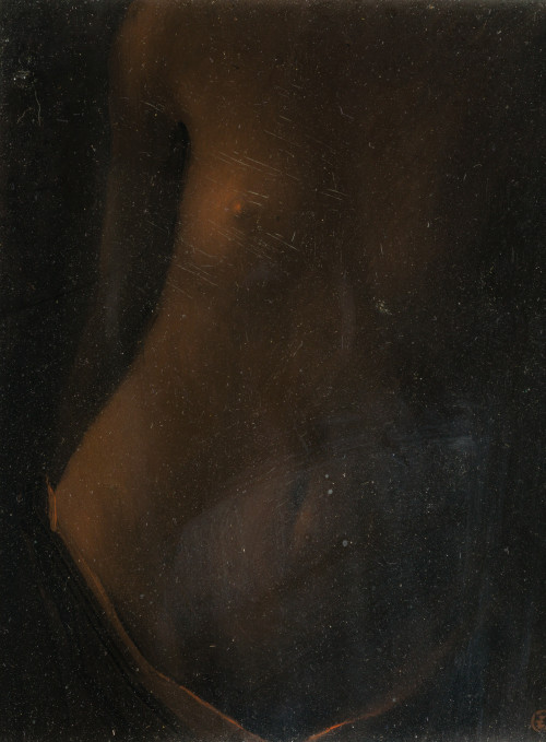 PEDRO EXTREMERA DIAZ, "Desnudo femenino", Óleo sobre tabla