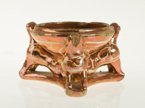 Salero de reflejo metálico, Manises, ffs.S.XVII - S.XVIII