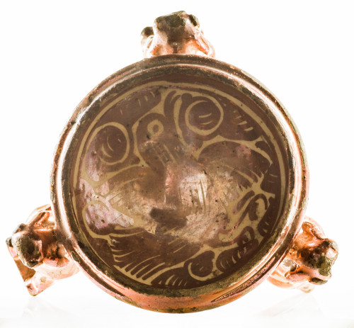 Salero de reflejo metálico, Manises, ffs.S.XVII - S.XVIII