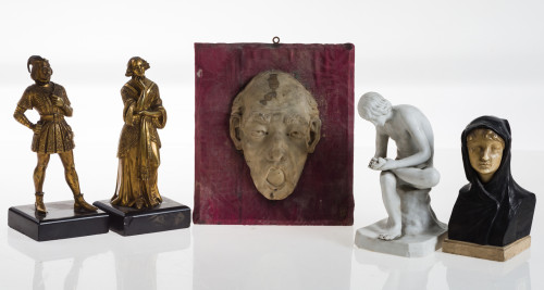 Pareja de figuras medievales, Francia, ffs.S.XIX