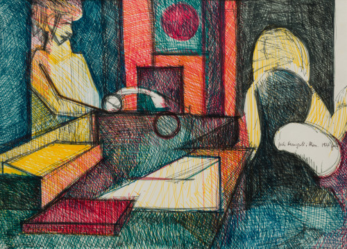 JORDI MARAGALL, "Sin título", 1977, Tintas sobre papel