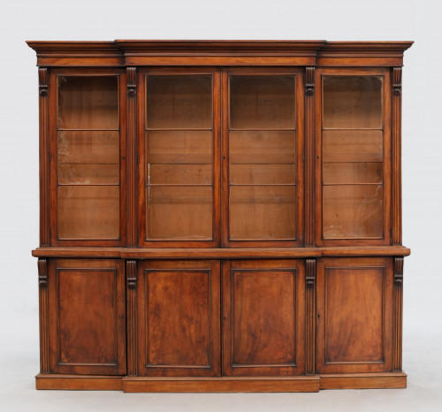 Librería Regency de tres cuerpos chapado en roble, Inglater