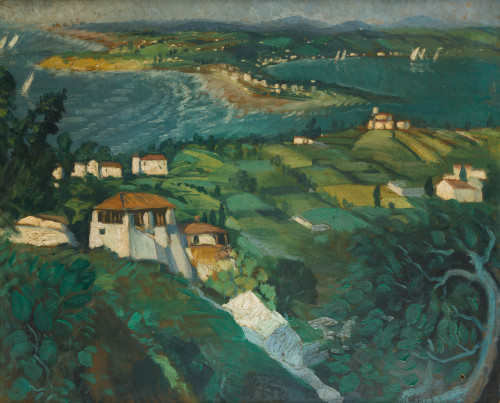 ISMAEL GONZÁLEZ DE LA SERNA, "Paisaje", Óleo sobre lienzo