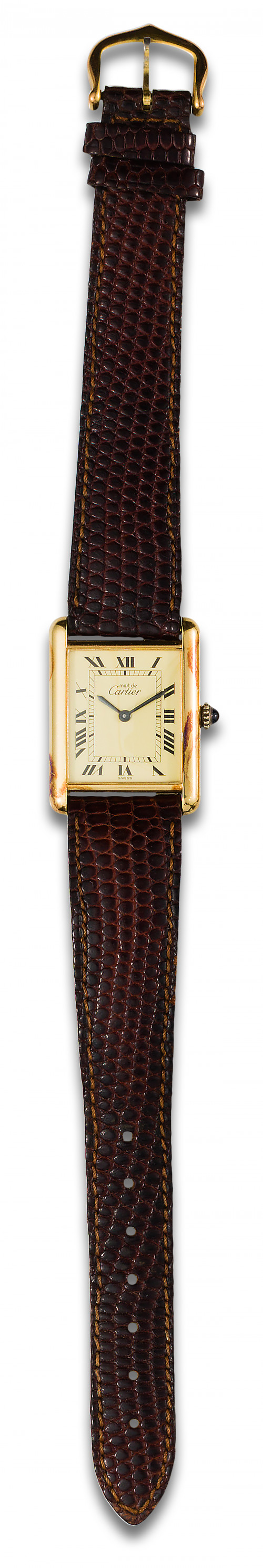 RELOJ DE PULSERA CARTIER MUST EN PLATA LAMINADA EN ORO AMAR