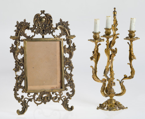 Lámpara de mesa a partir de un candelabro de estilo Luis XV