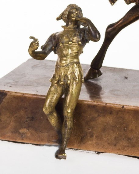 "Arlequín", figura de bronce dorado, c.1900 